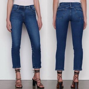 FRAME Le High Straight Jeans in Color Earth Bound |Dark Wash Size 26 EUC
